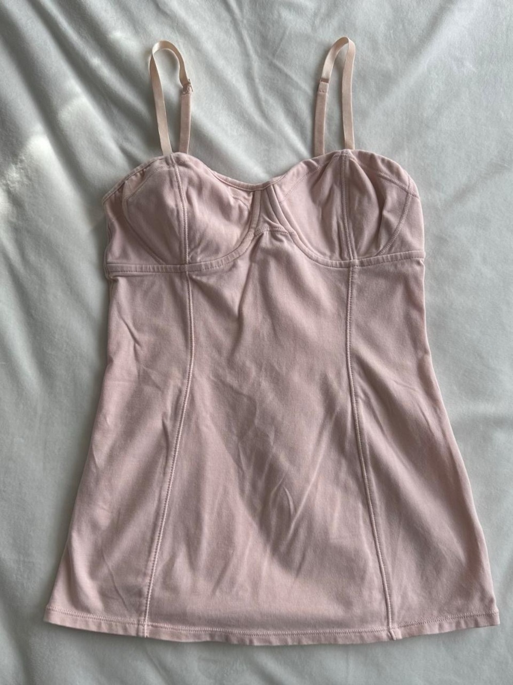 Aritzia Talula bustier cami tank top in baby pink